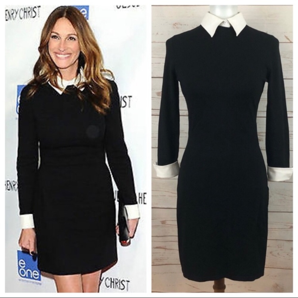 Ralph Lauren White Poplin Collar Sheath Dress